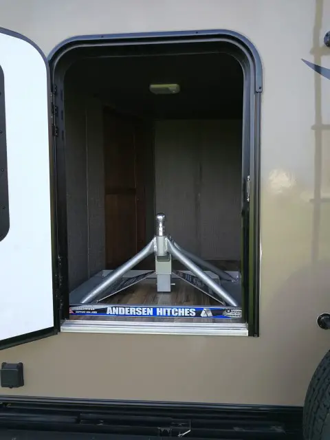 storing the Andersen hitch in my camper