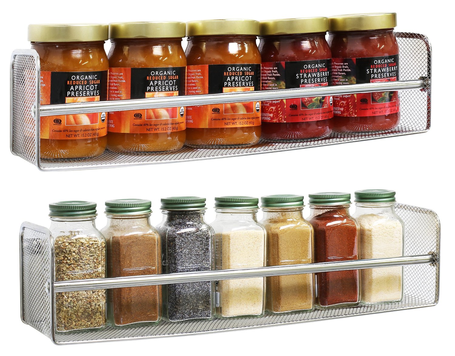 Single Tier Wall Mount Spice Rack