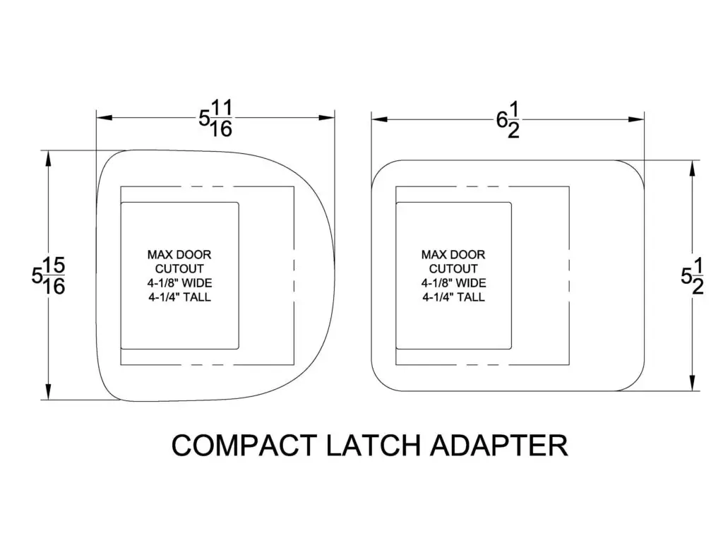 RVLock Compact Latch Adapter Dimensions